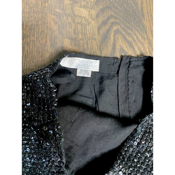 Sandy Starkman Fully Sequined Black Short Skirt~ 6 fits‎ XS-S 0 2 - Picture 3 of 3